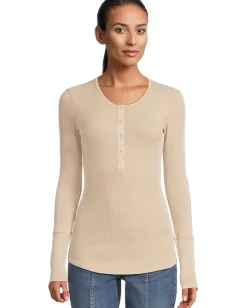 Splendid Thermal Forever Henley Light Camel
