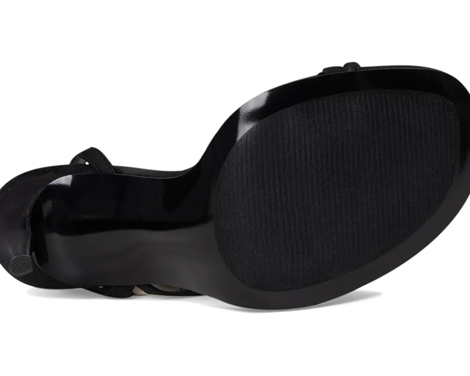 Steve Madden Tia Black Satin Rhinestone Sale