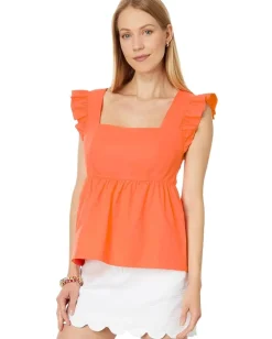 Women Lilly Pulitzer Tiana Babydoll Cotton Top