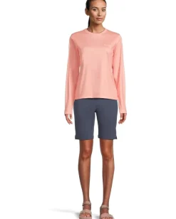 Columbia Tidal Tee™ PFG Fish Flag Long Sleeve Shirt Tiki Pink/Fish and Friends Flag Hot