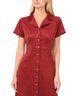 Women Vince Camuto Tie Back Button Down Midi Dress