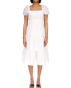 Sanctuary Tie Detail Midi Dress Powdered Sugar New