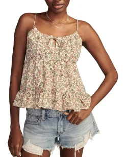 Women Lucky Brand Tie Front Swing Cami