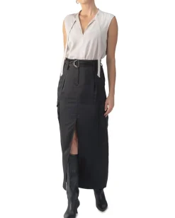 Women Sanctuary Tie Neck Satin Shell