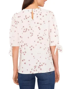 CeCe Tie Sleeve Blouse Soft Ecru Sale