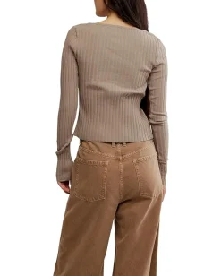 Free People Tilly Long Sleeve Cardi Fallen Rock New