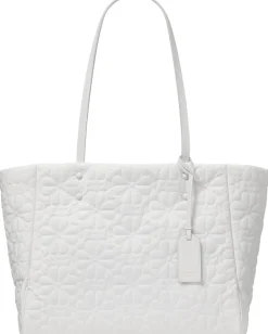 Kate Spade New York Tilly Quilted Medium Tote Bag White Dove Clearance
