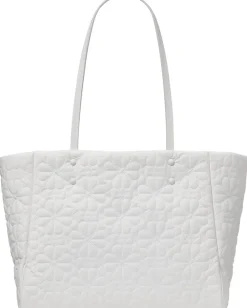 Kate Spade New York Tilly Quilted Medium Tote Bag White Dove Clearance