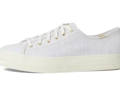 Keds Triple Kick Canvas Gold Metallic Textile Sale