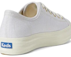 Keds Triple Kick Canvas Gold Metallic Textile Sale