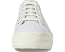 Keds Triple Kick Canvas Gold Metallic Textile Sale