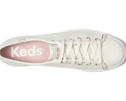 Keds Triple Kick Leather White/Rose Gold Discount