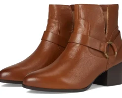 Johnston & Murphy Trista Harness Bootie Cognac Calfskin New