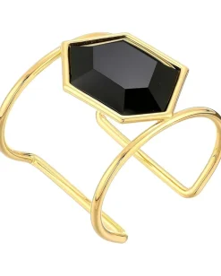 Vince Camuto Tropical Equinox Stone Cuff Bracelet Gold/Black Online