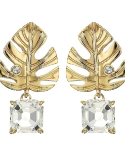 SWAROVSKI Tropical Leaf Pierced Earrings White Discount