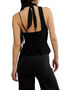 Free People True To You Tank Black Clearance