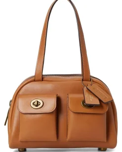 COACH Twin Turnlock Bag 20 Toffee Outlet