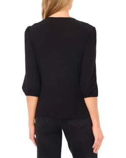 Women CeCe Twist Keyhole 3/4 Sleeve Knit Top