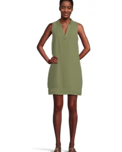 Tommy Bahama Two Palms Double Ruffle Dress Dark Fern Hot