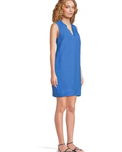 Tommy Bahama Two Palms Double Ruffle Dress Palace Blue