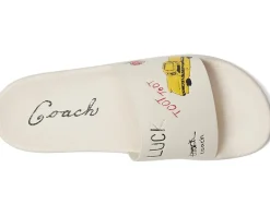 COACH Udele Sport Slide with Sketch Print Chalk