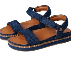 Lucky Brand Ullaniah Platform Ankle Strap Sandals Dark Chambray Hot