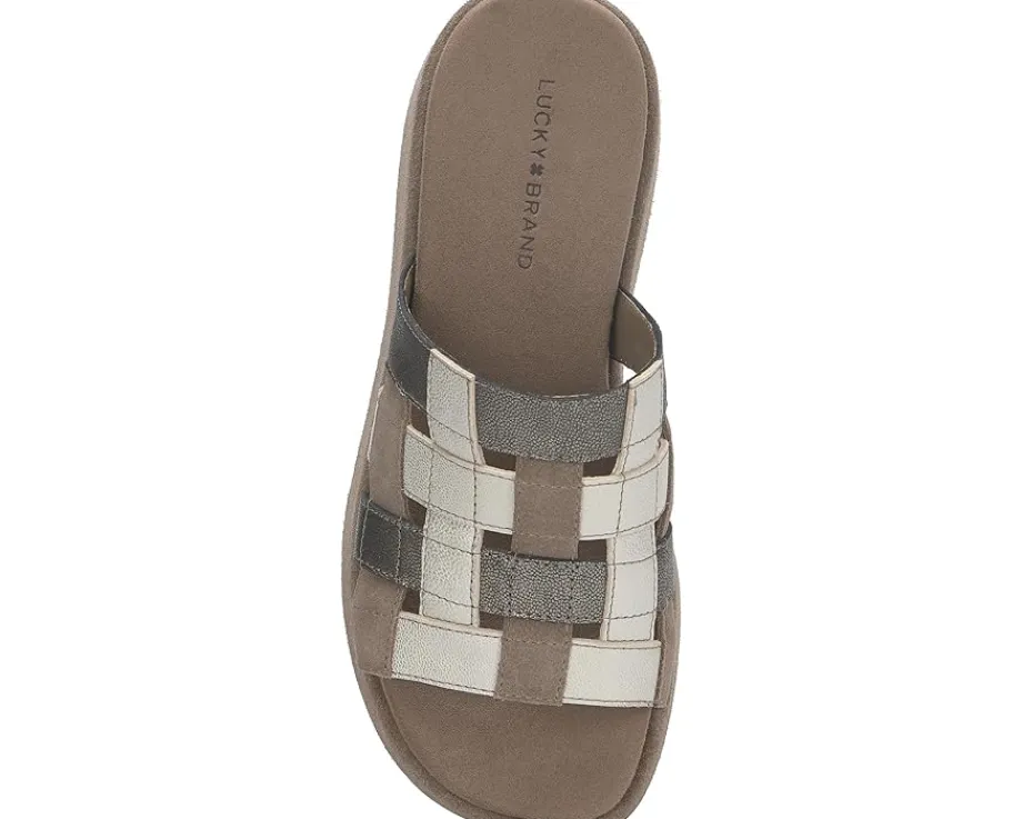 Lucky Brand Ulrich Woven Platform Sandal Desert Taupe Hot