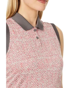 adidas Golf Ultimate365 Jacquard Sleeveless Polo Charcoal Best