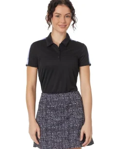 adidas Golf Ultimate365 Printed Polo Shirt Black 1 Sale