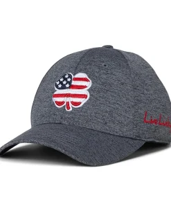 Black Clover USA Flag Heather Hat Heather Charcoal/3d Usa Flag Clover New