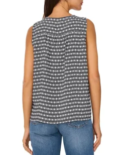 Women Vince Camuto V Neck Sleeveless Blouse