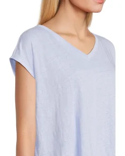 Eileen Fisher V Neck Square Tee Bellflower Discount