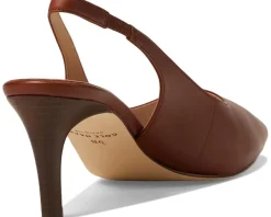 Cole Haan Vandam Sling Back Pump 65 mm Dark Cuoio Leather New