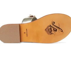 Free People Vegan Sadie Sandals Gold Metallic New