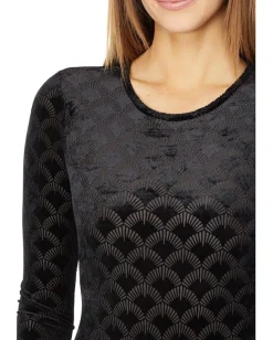 Women BCBGMAXAZRIA Velvet Burnout Bodysuit