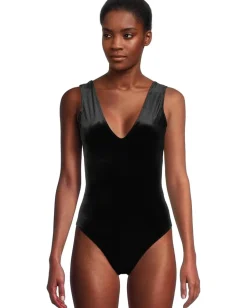 Commando Velvet Deep-V Bodysuit Black Discount