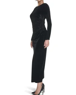 Women Calvin Klein Velvet Long Sleeve Maxi