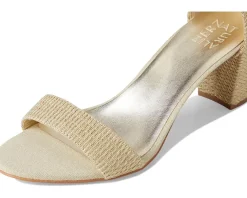 Naturalizer Vera Natural Gold Woven Fabric New