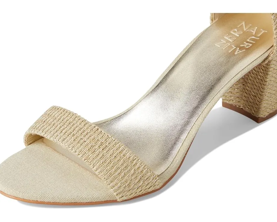 Naturalizer Vera Natural Gold Woven Fabric New