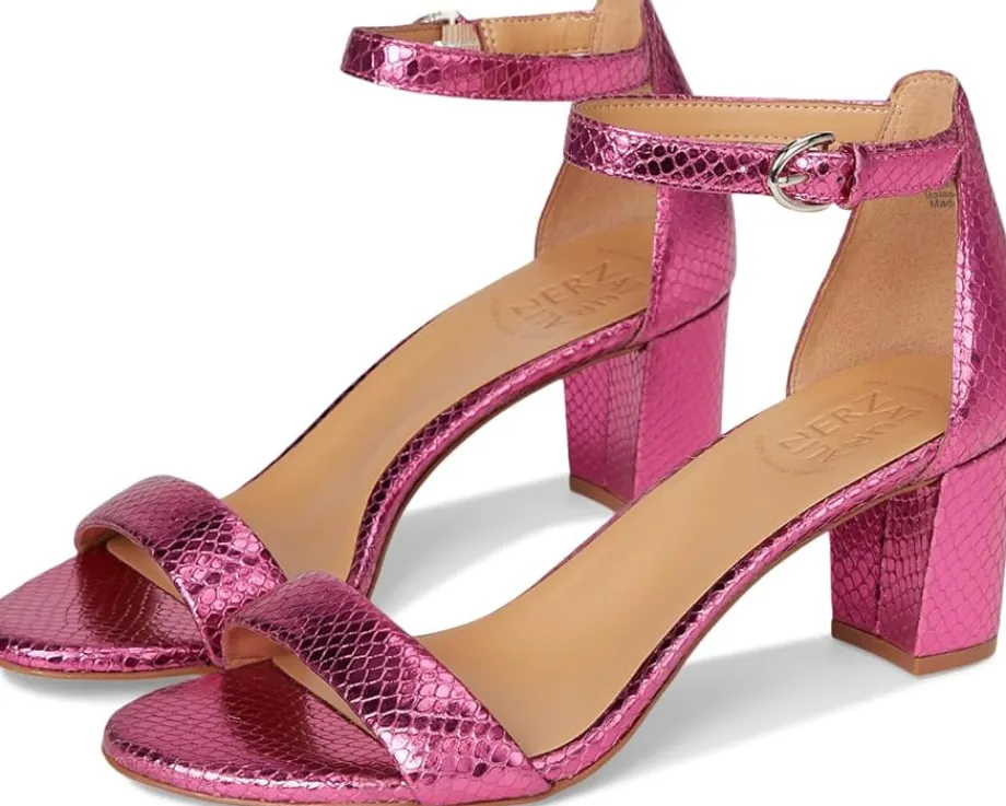 Naturalizer Vera Pink Metallic Snake Print Leather Discount
