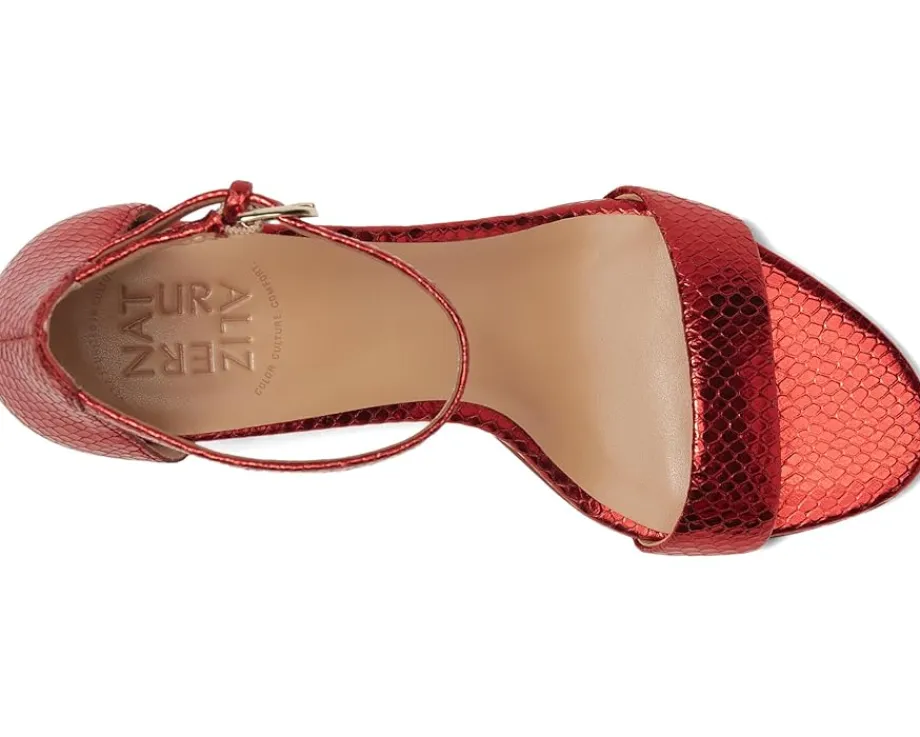 Naturalizer Vera Red Metallic Snake Print Leather Online