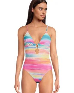 BECCA Verano Evelynn Buckle Plunge One Piece Mutlicolor Clearance