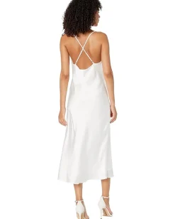 Show Me Your Mumu Verona Cowl Dress Luxe Satin Ivory Sale