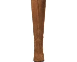 Veronica Beard Vesper Wide Calf Mocha Brown Suede Sale