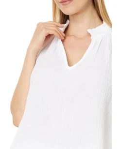 Women Michael Stars Viola Split-Neck Tank