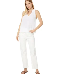 Women Michael Stars Viola Split-Neck Tank