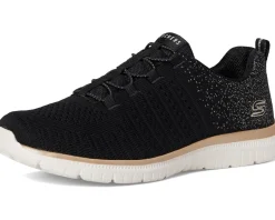 SKECHERS Virtue Lucent Black Rose Gold Hot