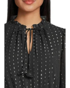 Women CeCe V-Neck Balloon Sleeve Maxi Dress