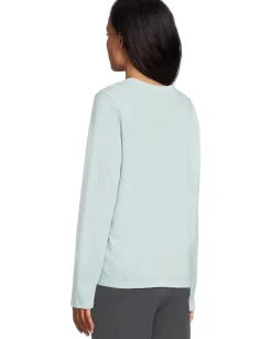 Eileen Fisher V-Neck Long Sleeve Tee Pool Hot