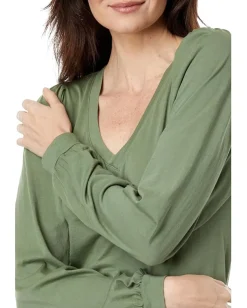 Women bobi Los Angeles V-Neck Puff Sleeve Tee